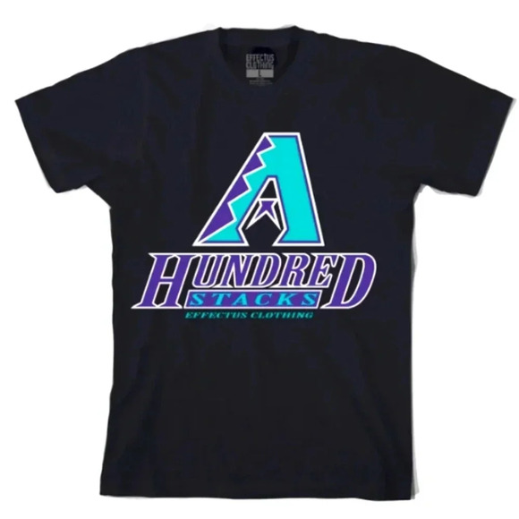 Men's Graphic Tee Effects Clothing Money Stacks Black Blue Purple Bold Design - Picture 1 of 1